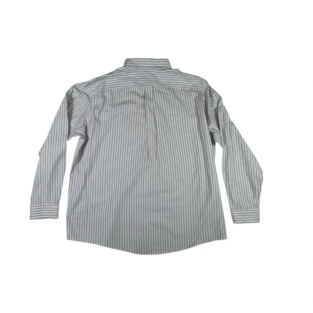 Eddie Bauer Shirt Mens 2XL Multi Striped Wrinkle Resistant Back Box Button Down